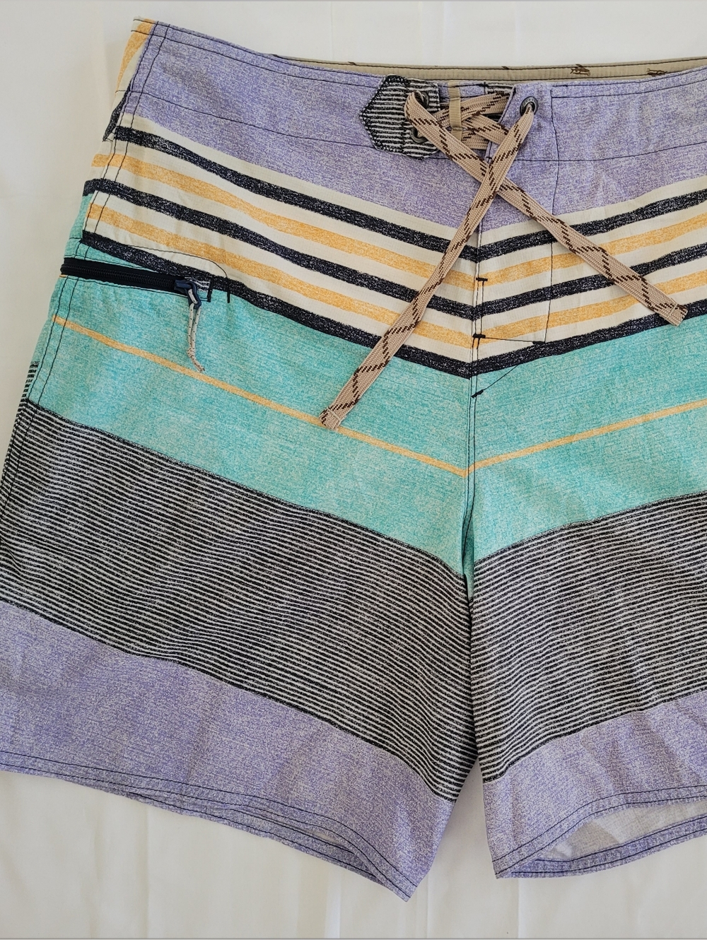 Patagonia Mens 31 Striped Pastel Unlined Board Shorts